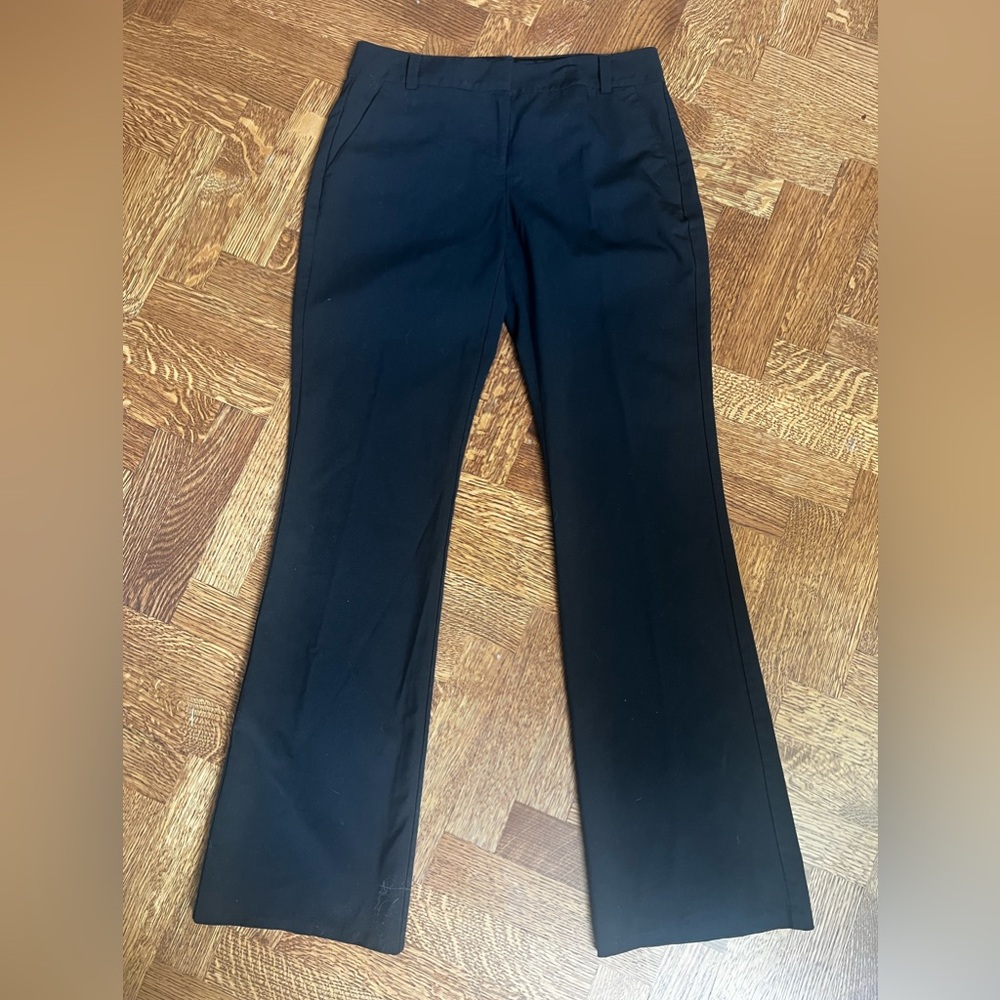 EILEEN FISHER Classic Black Pants Zip Sustainable Comfort Career Wool Blend 6